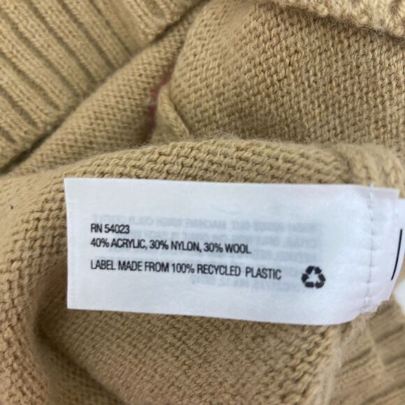 Gap Polka Dot Sweater Size Large Beige Pink V-Neck Wool Blend - Picture 13 of 14